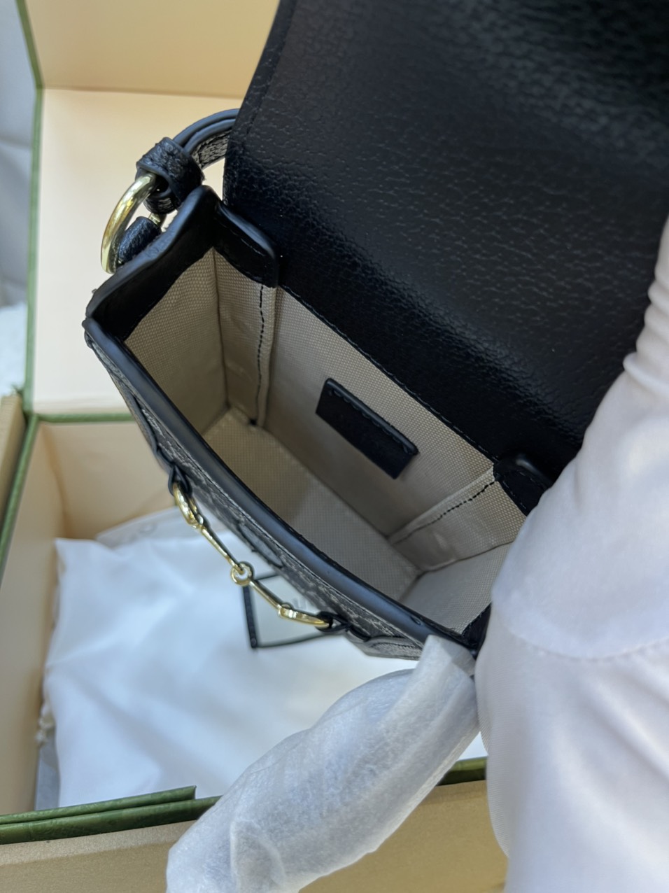 Túi Xách Gucci Phone Super In Black Size 11cm